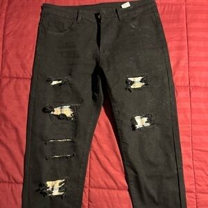 Manfinity EMRG Men Ripped Frayed Skinny Jeans